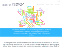 Tablet Screenshot of healthonnet.org